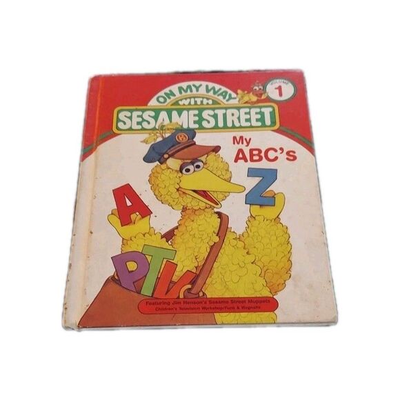 On My Way With Sesame Street Vol 1 My ABCs Children's 1989 HC Book Vintage - Picture 1 of 6